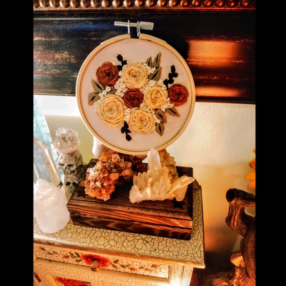 πΉ Hand Embroidered "Thorns Glisten Where You've Never Seen" - Picture 1 of 14